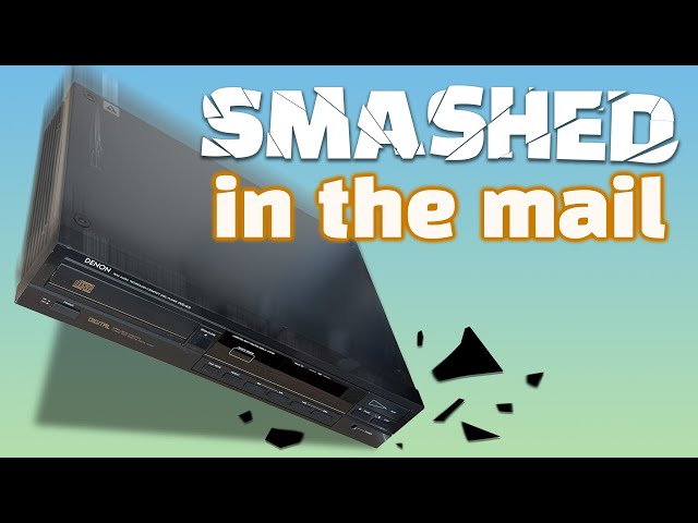 A broken CD player that got more broken in transit - YouTube