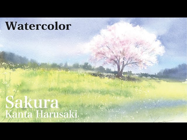 Watercolor Sakura 水彩画 桜の描き方 春崎幹太 - YouTube