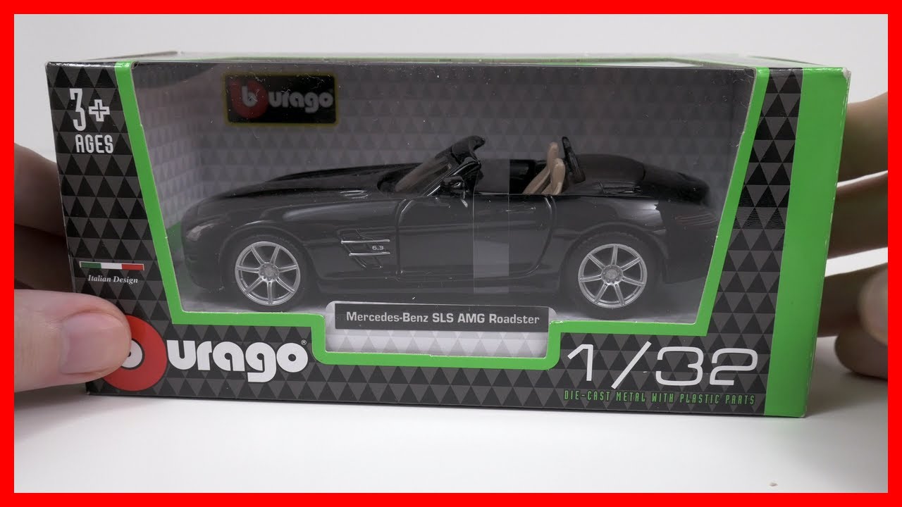 Car Mercedes-Benz SLS AMG Roadster. Toy Car for kids. Bburago