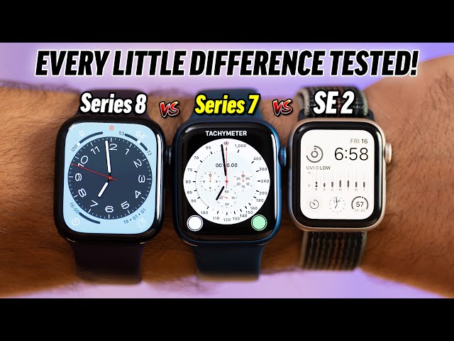Apple Watch Series 8 vs 7 vs SE 2 - ULTIMATE Comparison! - YouTube