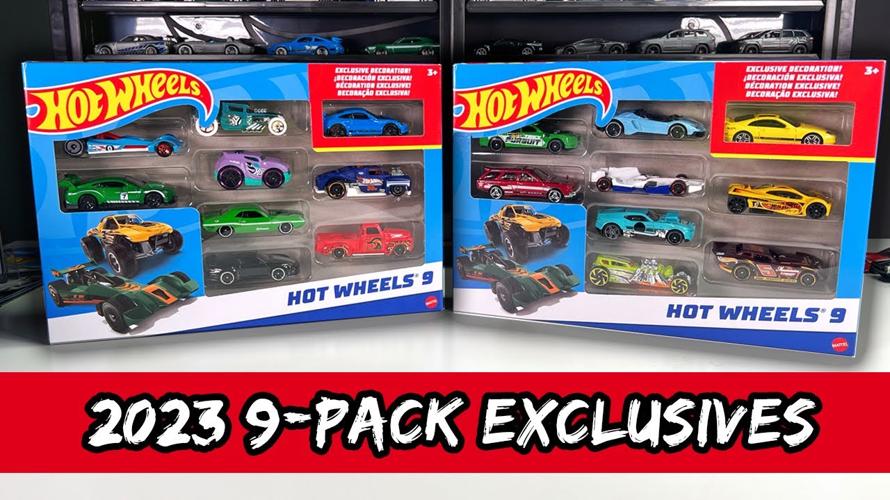 Unboxing 2023 Hot Wheels 9-Packs with Exclusive Nissan 300zx and