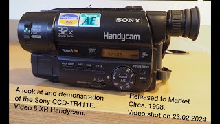 Sony CCD-TR411E. Video8 XR Handycam - YouTube
