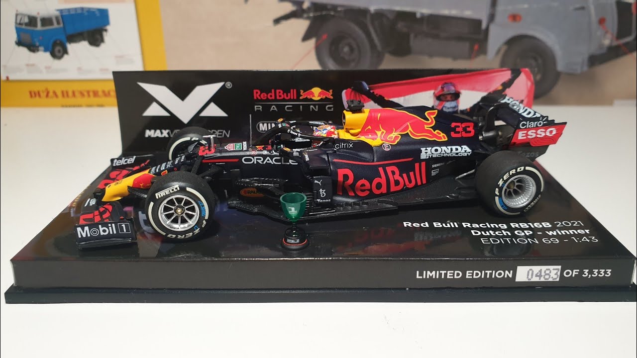 F1 1:43 Unboxing Minichamps Red Bull Rb16b 2021 Max Verstappen (Z