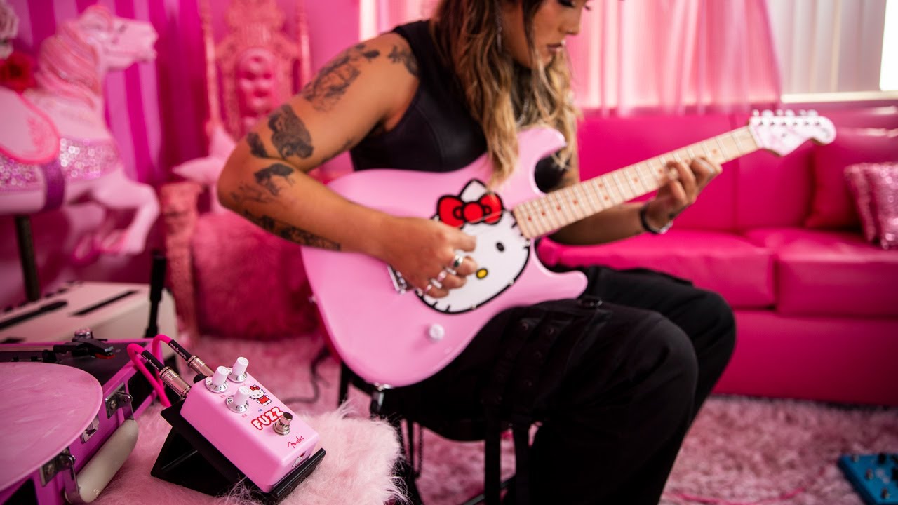 Squier Hello Kitty Stratocaster and Fender x Hello Kitty Fuzz