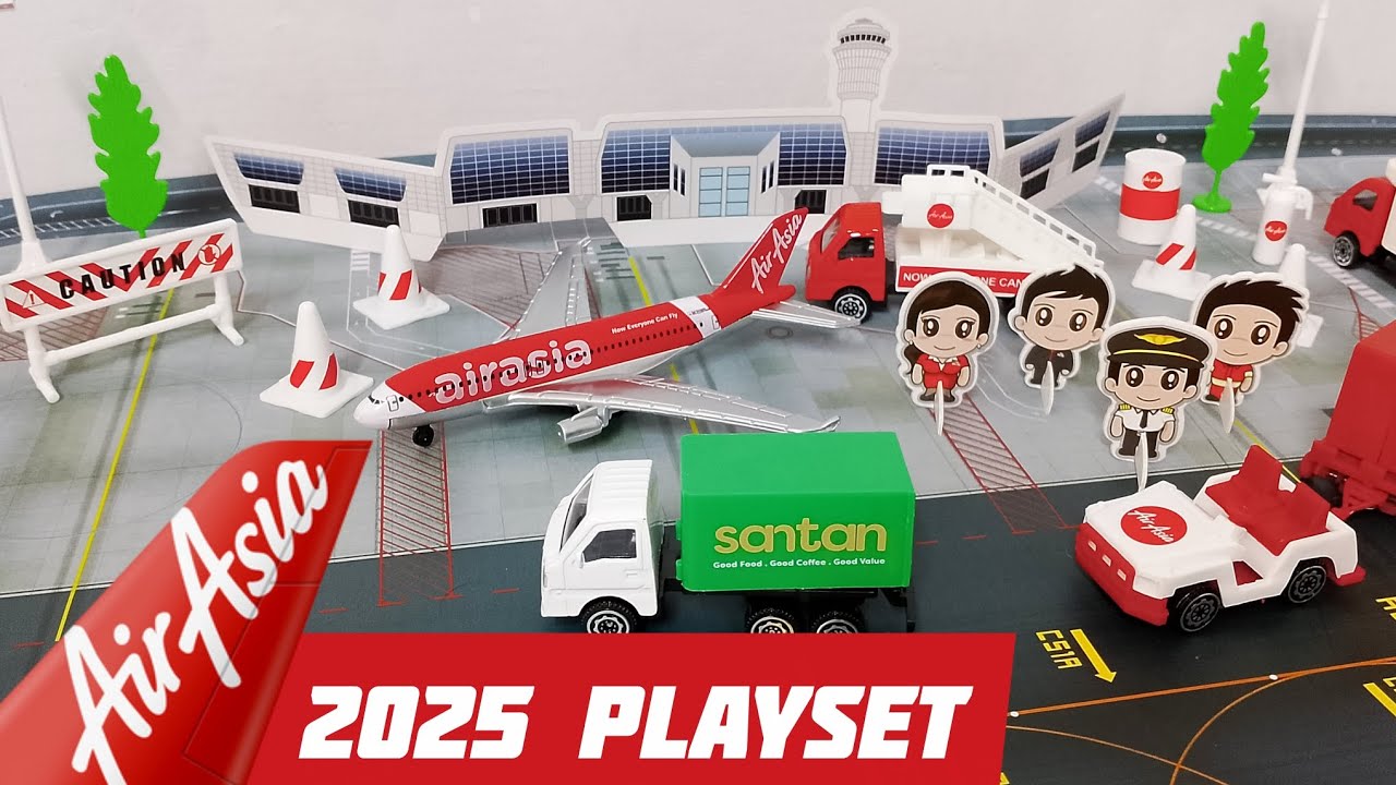 AirAsia AIRPORT PLAY SET (1:87 スケール) AirAsia Airport Playset