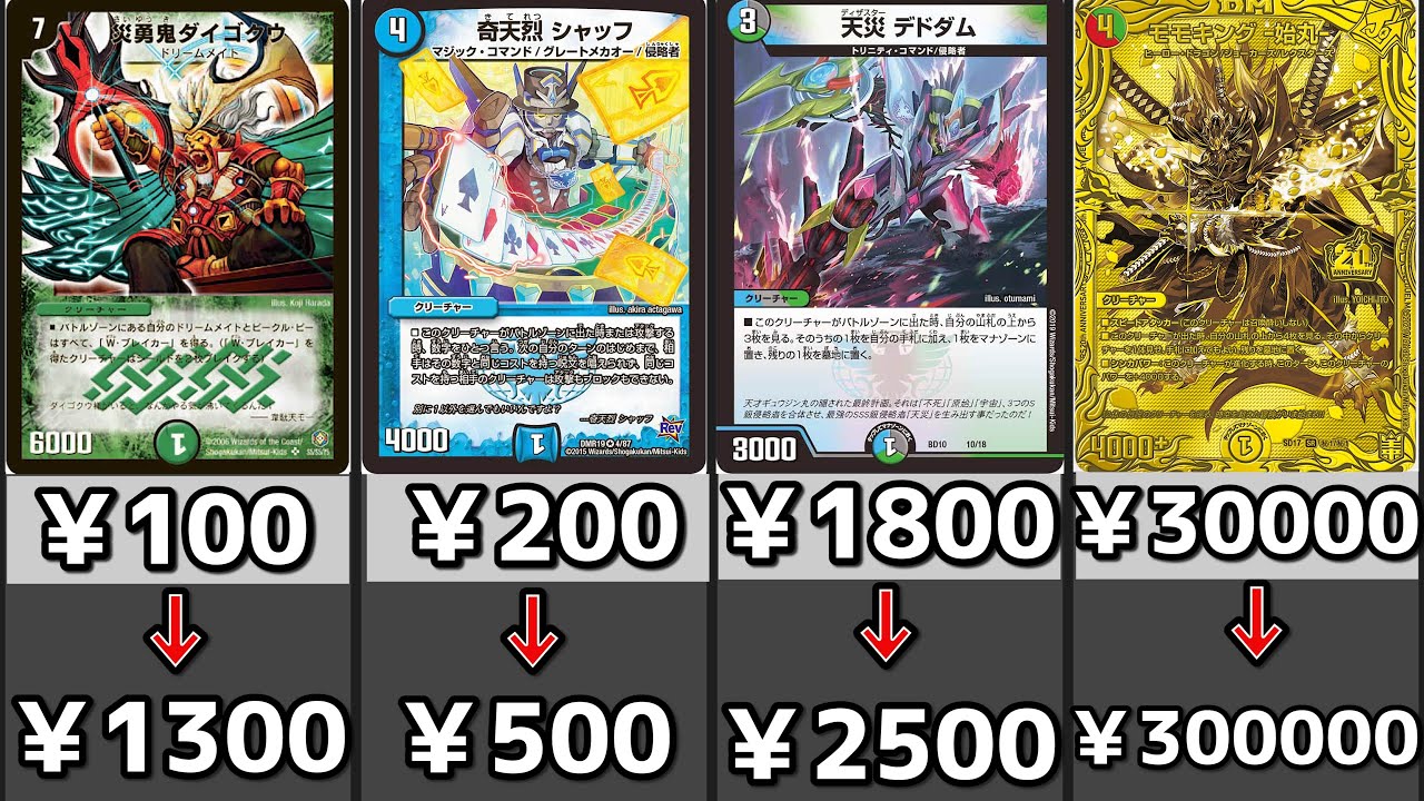 デュエマの価格高騰まとめ（2021年4月度） - YouTube