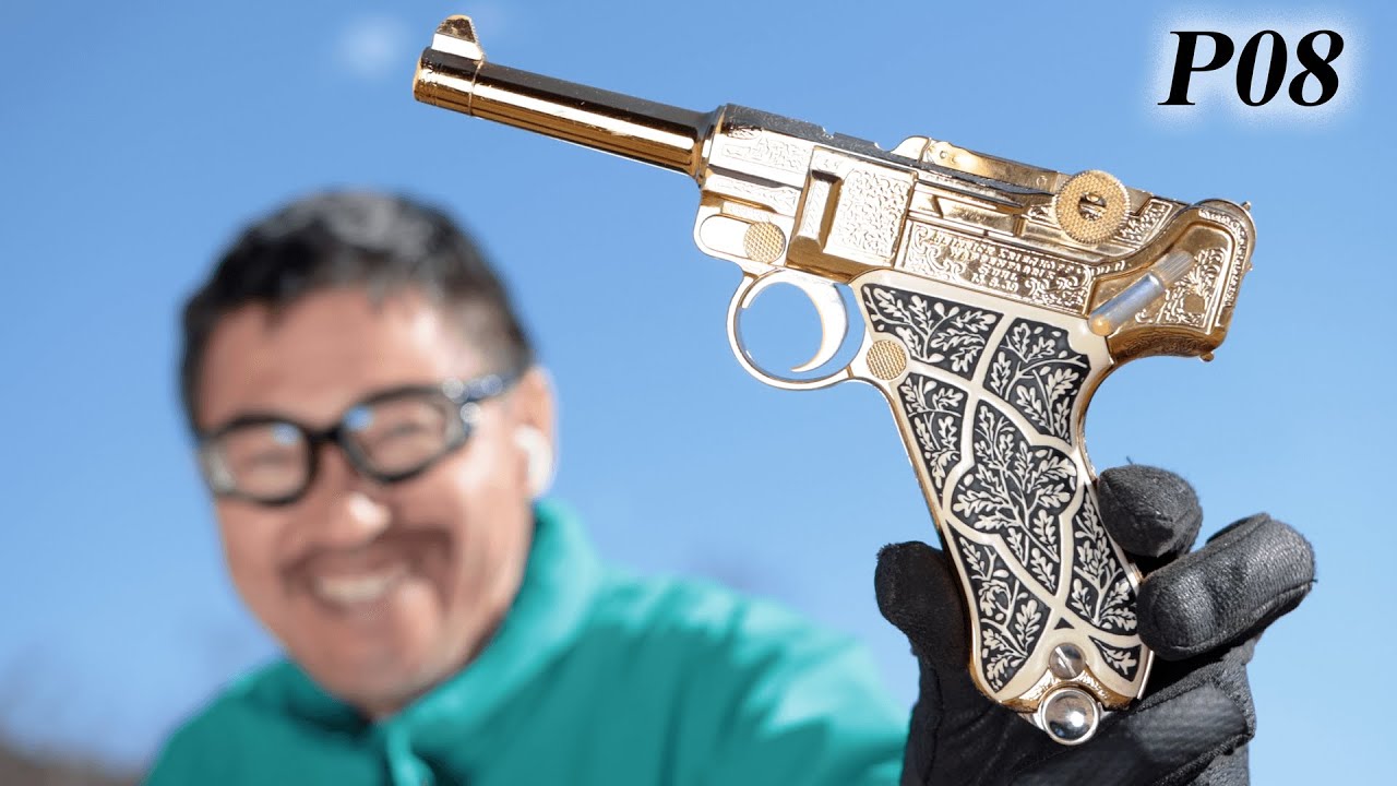 ゴールド ルガーP08 ! 【2001年限定品】エングレーブ バイオハザード