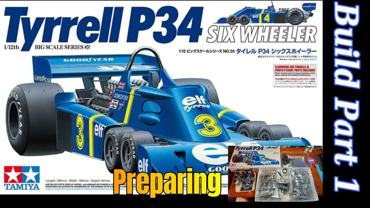 Tamiya 1/12 Scale Tyrrell P34 Six Wheeler Formula 1 Car. Part 1
