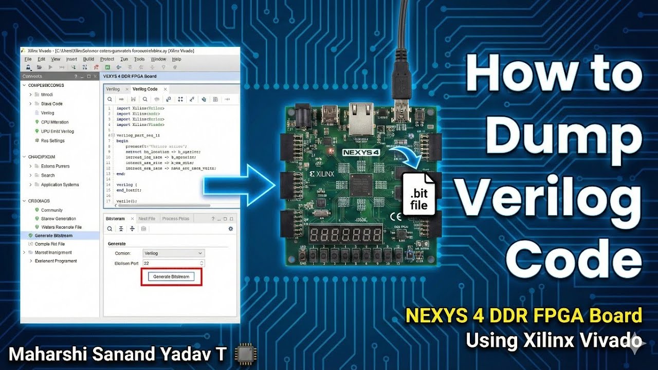 How to Program Nexys 4 DDR FPGA using Xilinx Vivado | Dump Verilog
