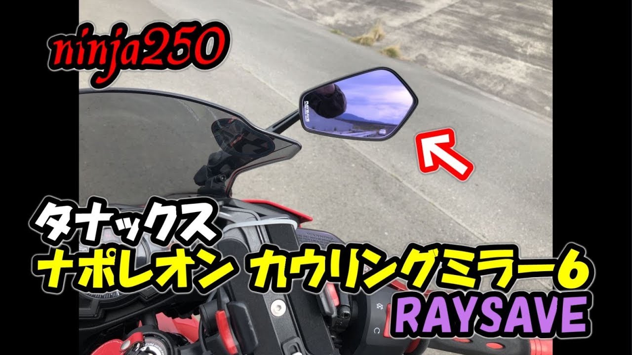 ninja250】タナックス ナポレオン カウリングミラー6 RAYSAVE ロング