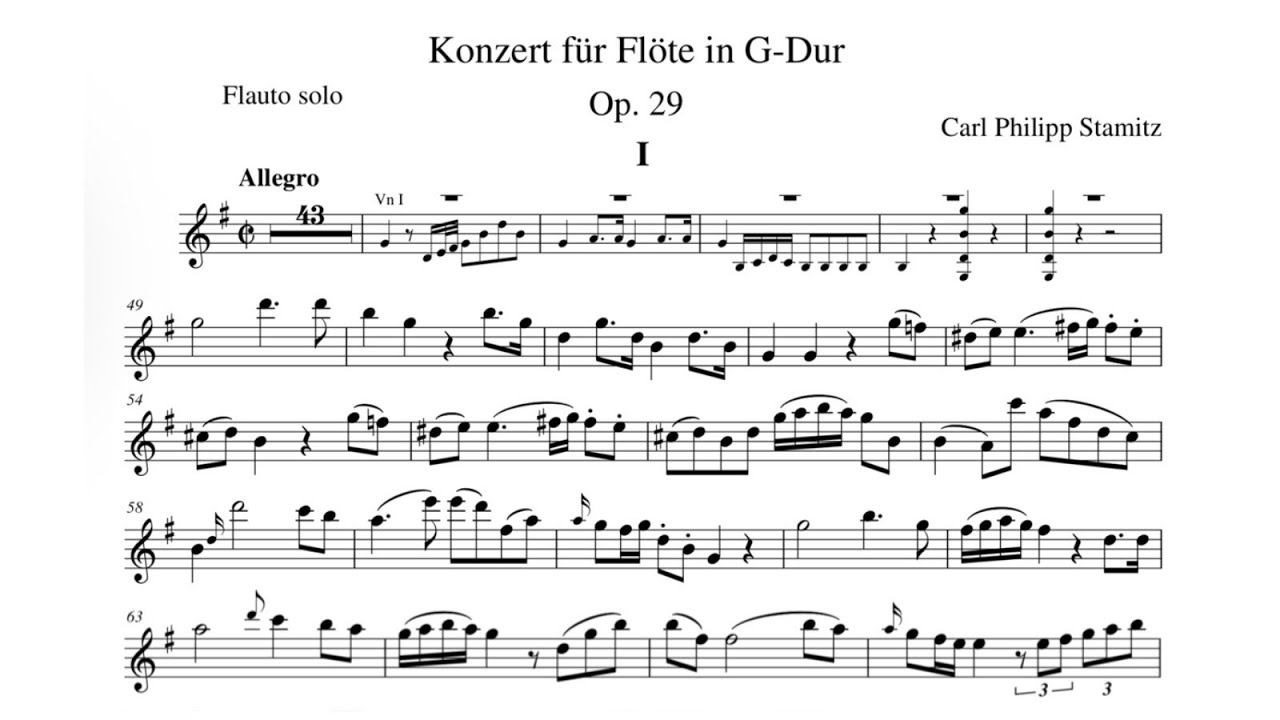 C. Stamitz Concerto in G, Op. 29 1st movt Allegro 42 (Slow) Piano