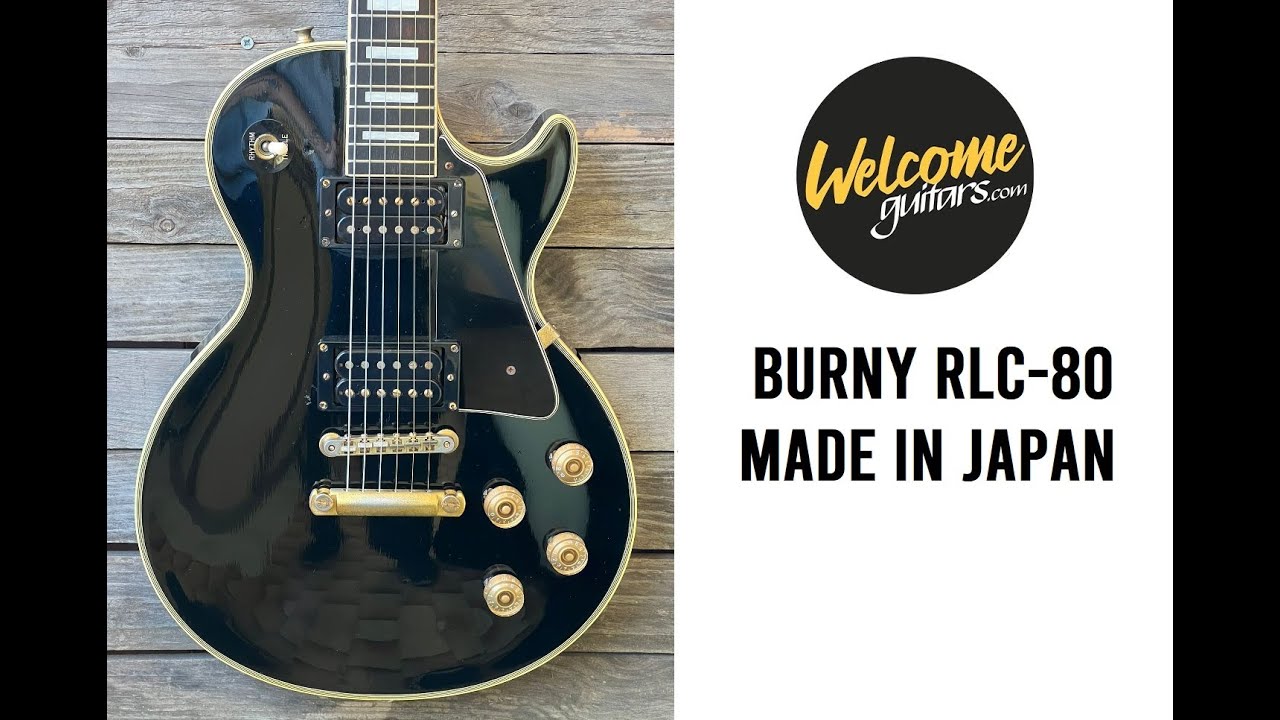 Burny RLC-80 Les Paul custom 1980s Black Rare japan made guitar