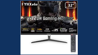 FYHXele FY32UH 32'' DSC 4K Gaming Monitor 144Hz, Fast UHD IPS, 1ms