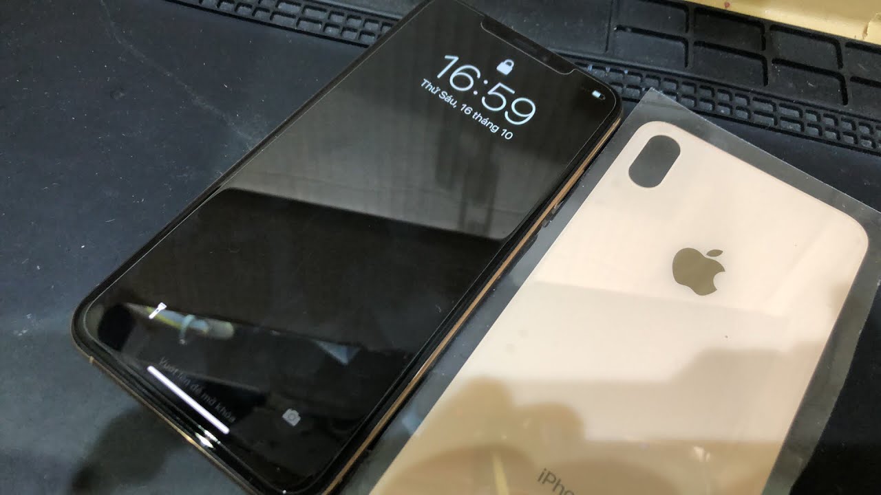 iPhone XS Max 背面バックパネルガラス交換修理 - YouTube