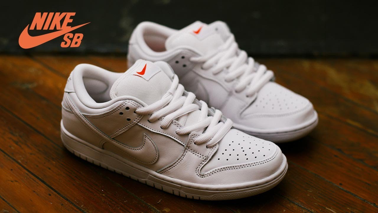 NikeSB Triple White Dunk Low Pro ISO - YouTube