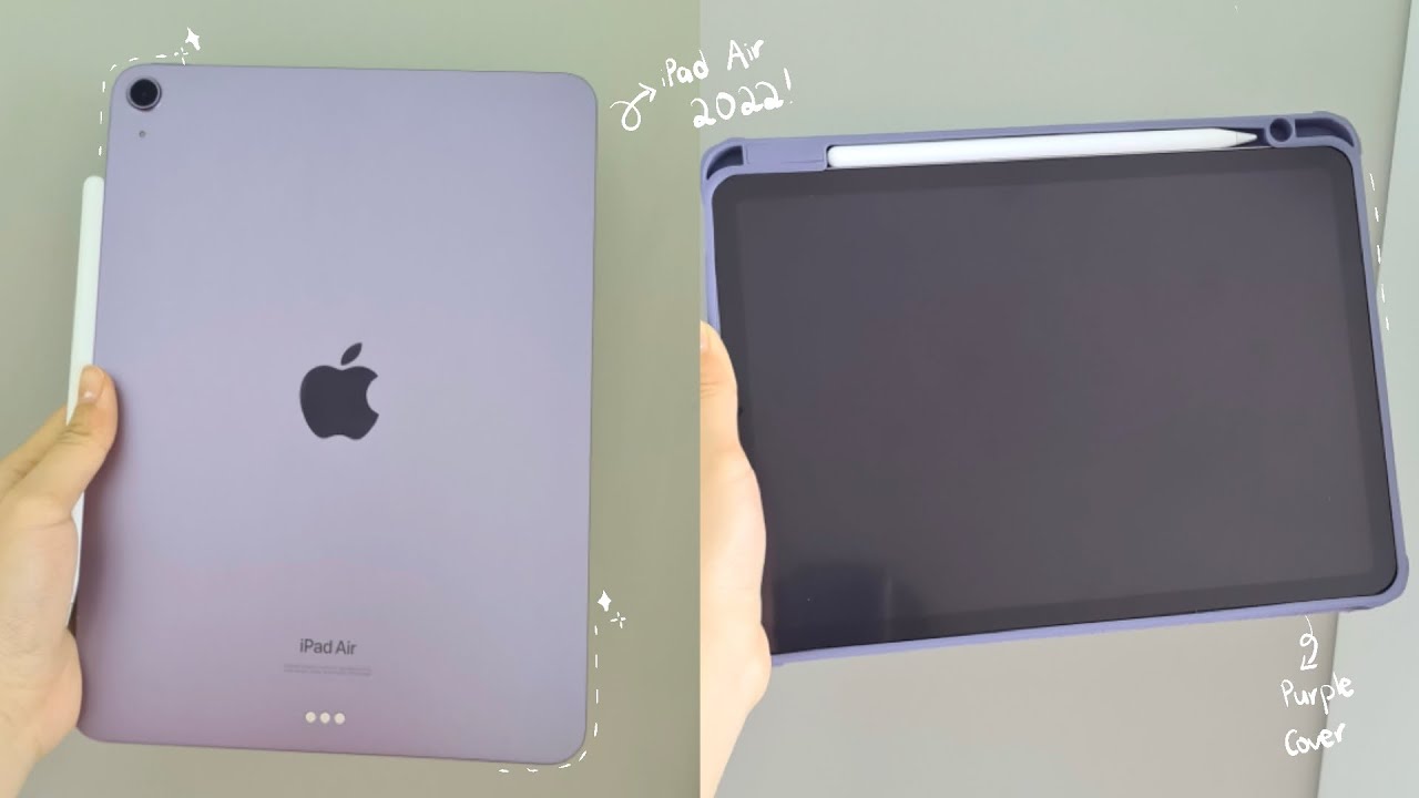 📦✨ iPad Air 5 2022 (purple) Unboxing + Accessories