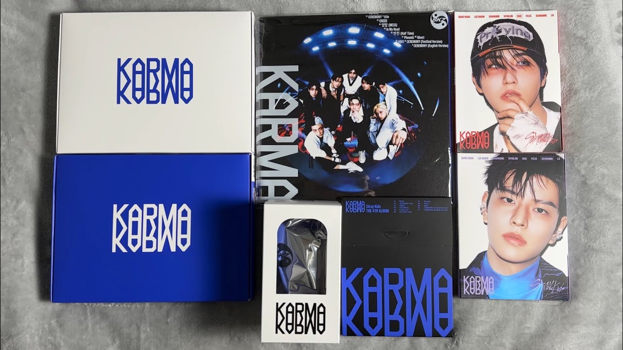 ♡Unboxing Stray Kids 스트레이키즈 4th Studio Album KARMA (All Ver