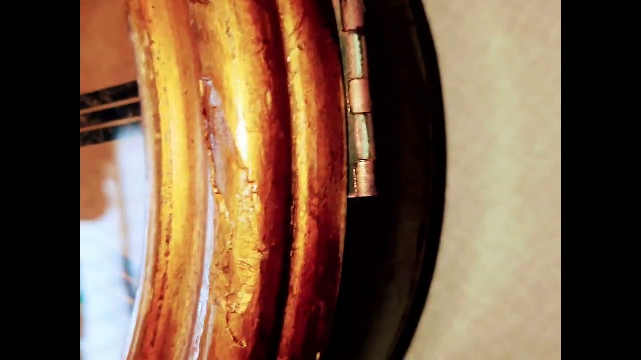 米国E.INGRAHAM 金箔押 本四ツ丸達磨型ゼンマイ振り子掛け時計 - YouTube