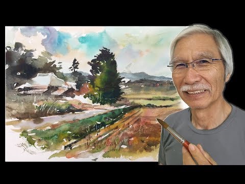 K. P. Anderson 風景画 水彩画 Watercolor Landscape Demo, Tottori