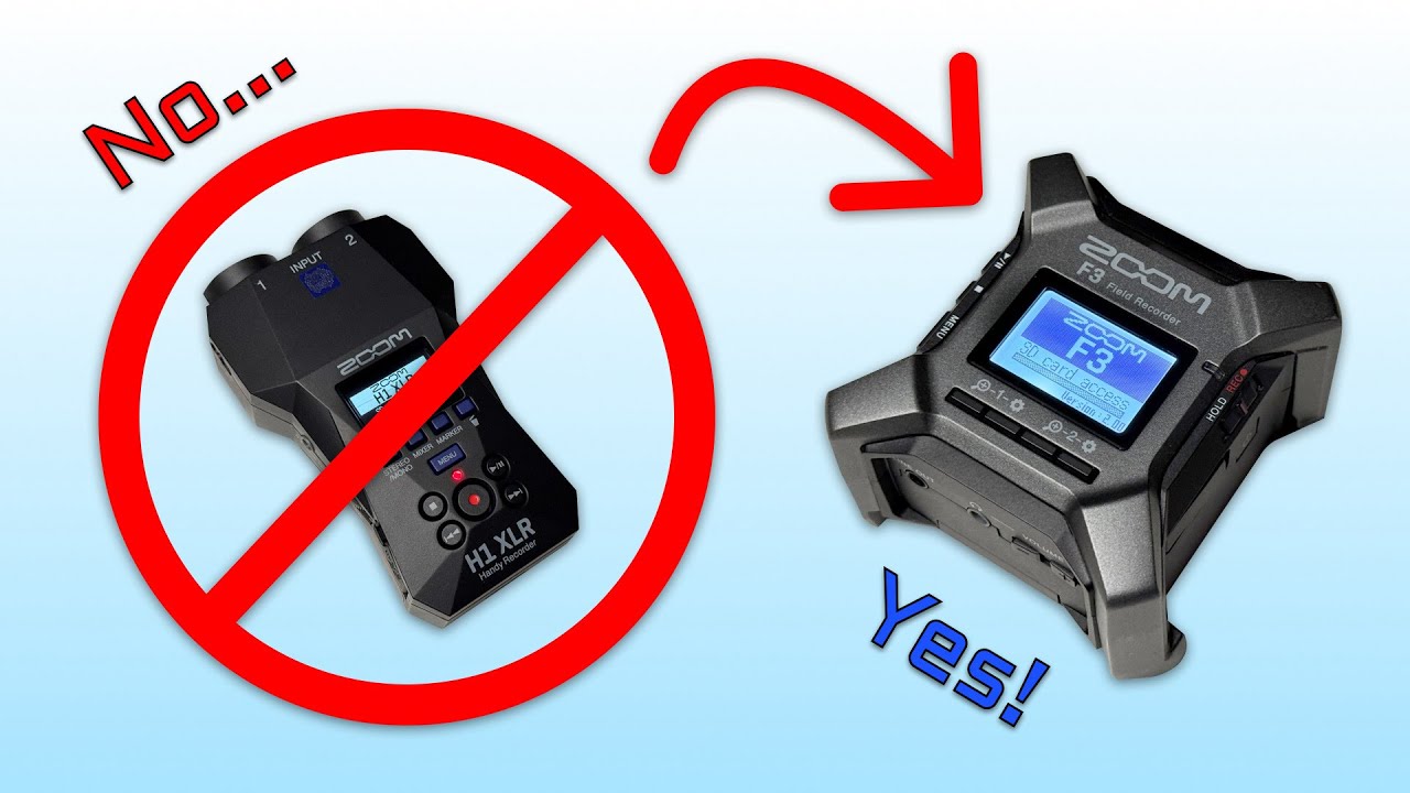ZOOM H1 XLR vs ZOOM F3 Audio Recorders - YouTube