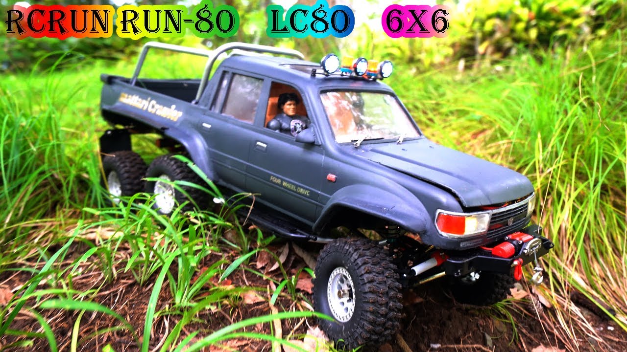 手作り6X6ラジコン＃TOYOTA/RCRUNのボディーLC80/6輪RCRun RUN-80
