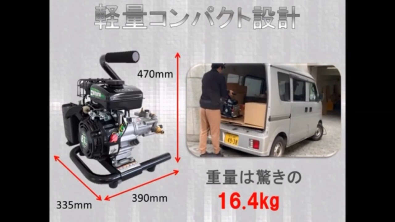 Vittorio エンジン式高圧洗浄機 ZE-1006-10紹介 - YouTube