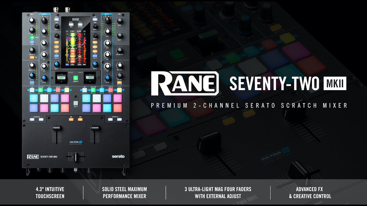 RANE SEVENTY-TWO MKII Battle-Ready 2-Channel DJ Mixer With Multi