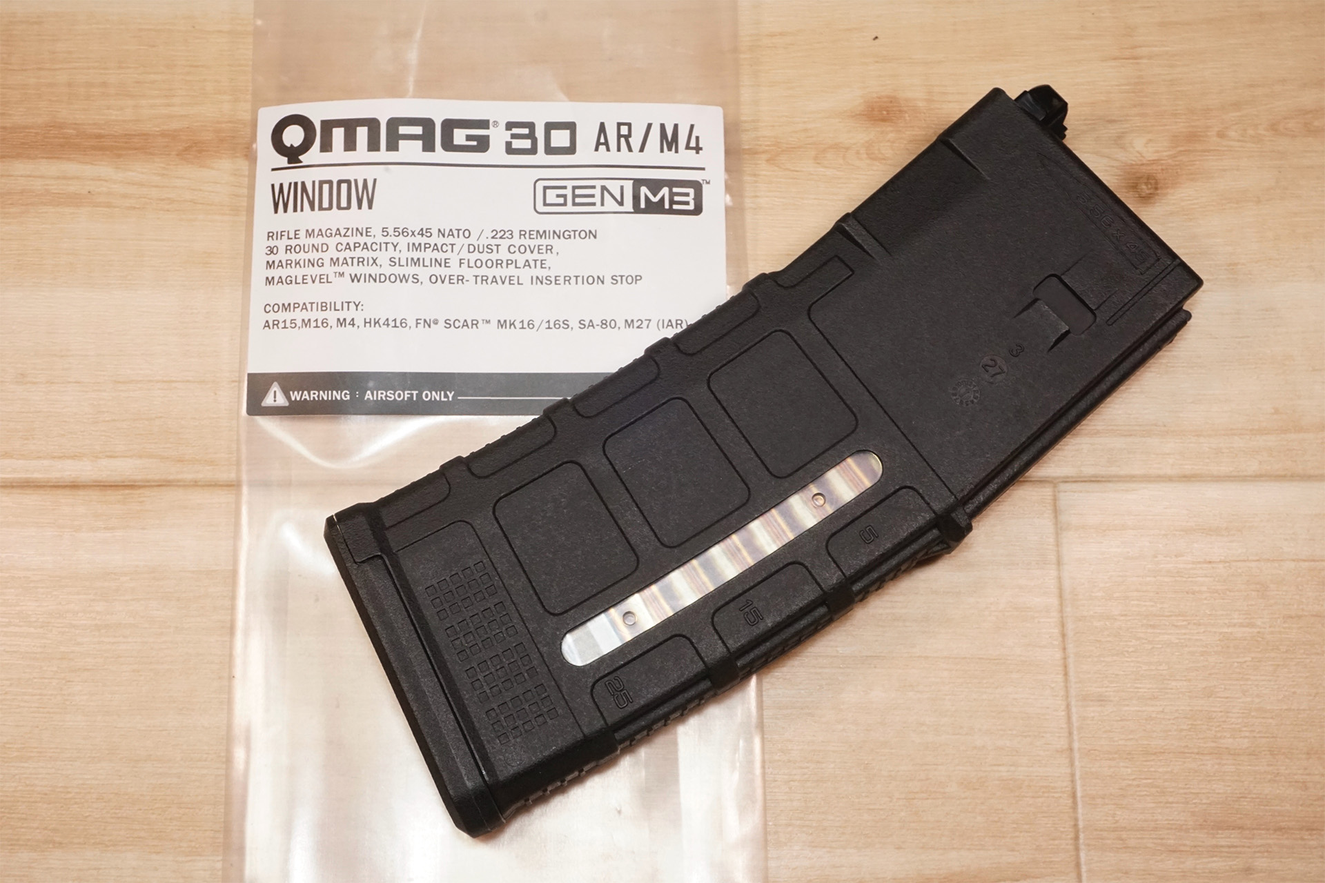 トレポン用窓付きP-MAG GEN3タイプマガジン、QMAG 30AR/M4 WINDOW GEN