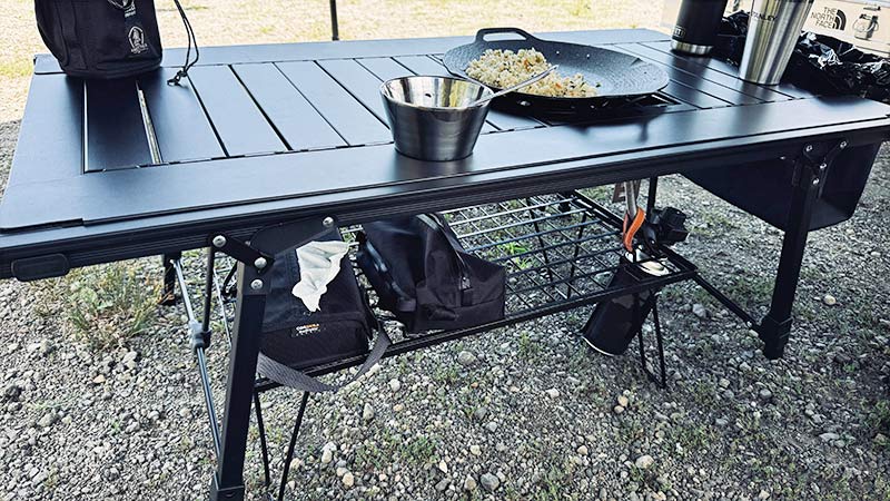 大人気アルペンアウトドアーズのアルミユニットテーブル88/110を