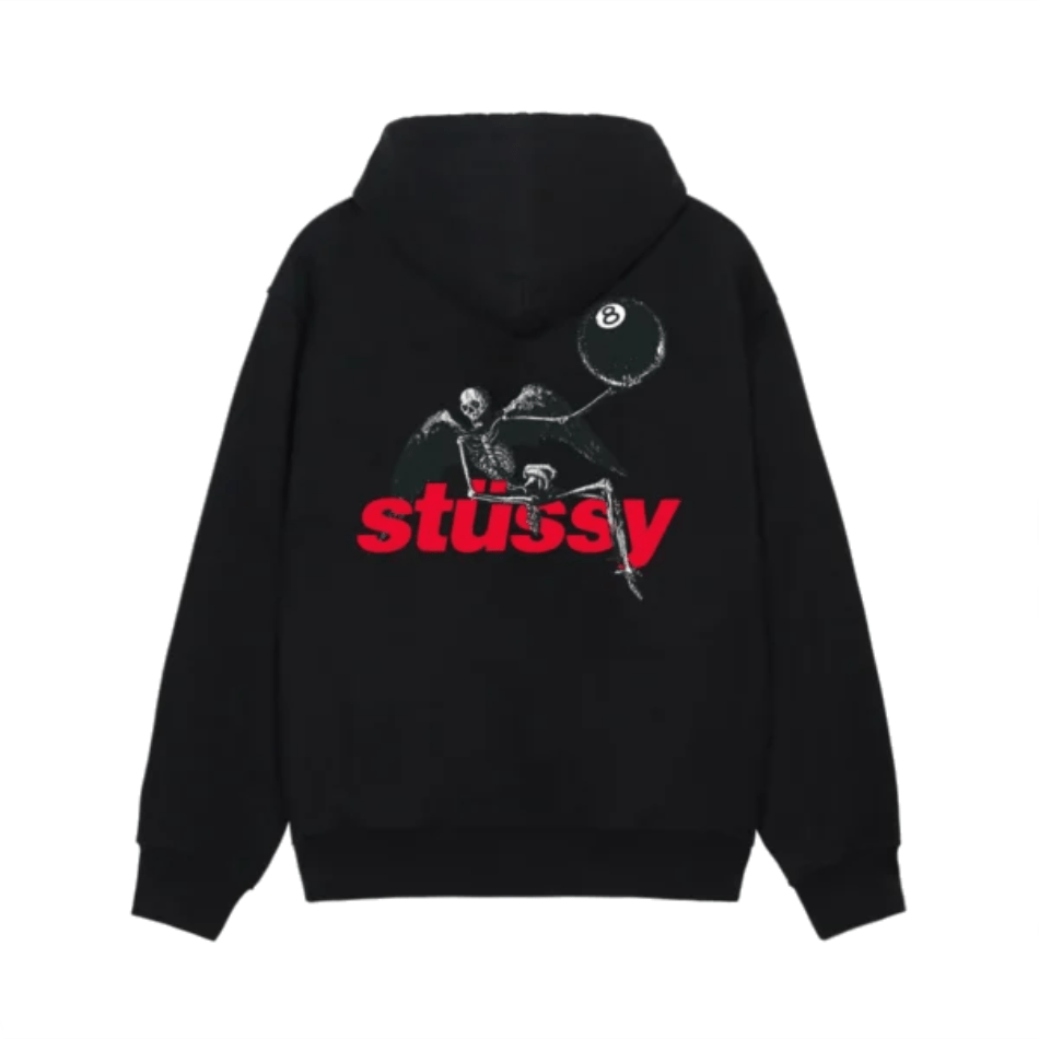 Stussy 8 Ball Apocalypse Zip Black Hoodie