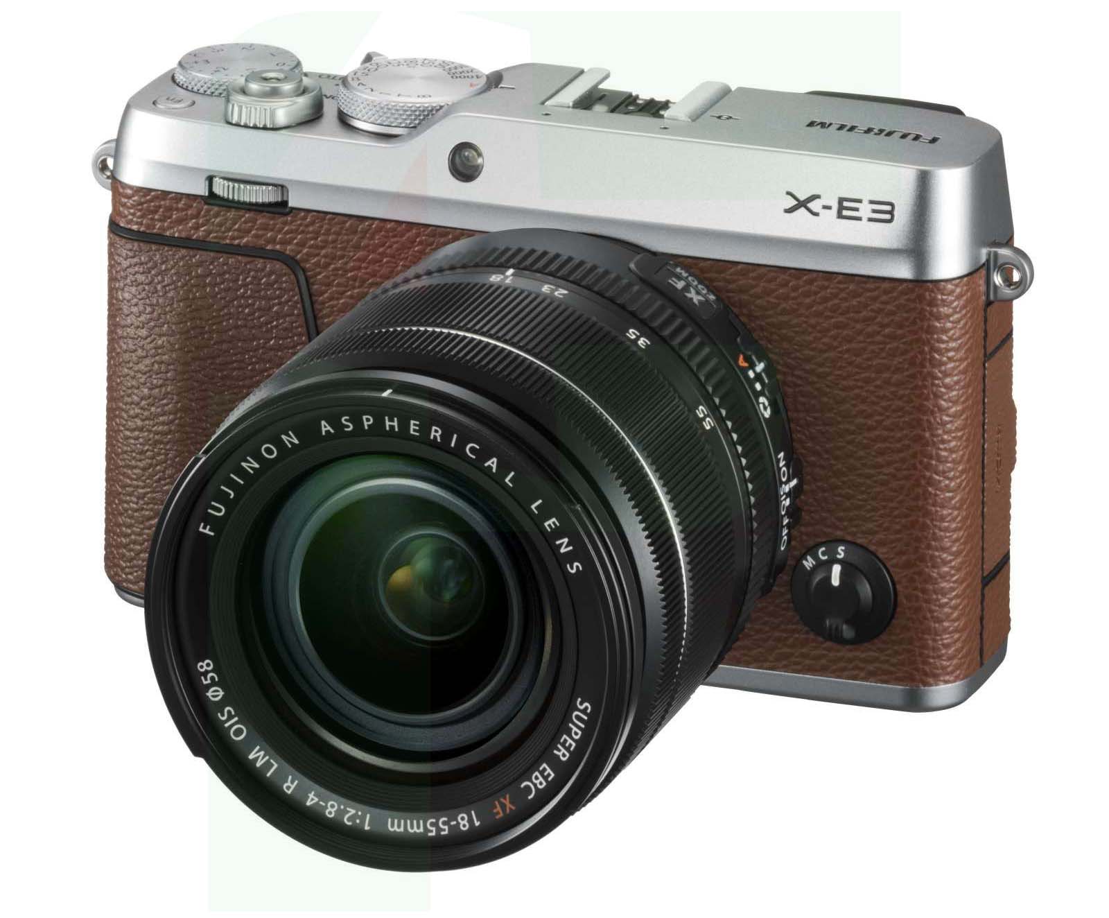 フジフイルム X-E3のブラウンモデルのリーク画像（fujiaddict