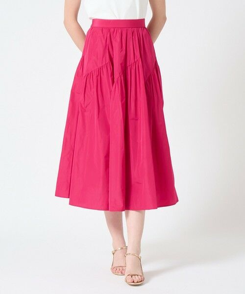 タフタ切替えティアード スカート （ロング・マキシ丈スカート