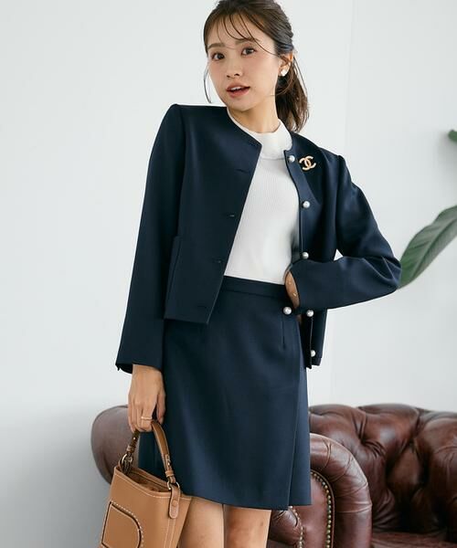 セール】 《曽田茉莉江コラボ》パールボタン巻きミニスカート （ミニ