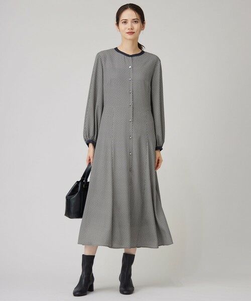 セール】 【洗える】ジオメトリックハートプリント ワンピース