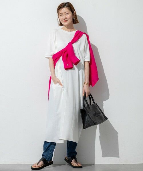 セール】 【SLOW/一部店舗限定】MVSコットン T ワンピース （ロング