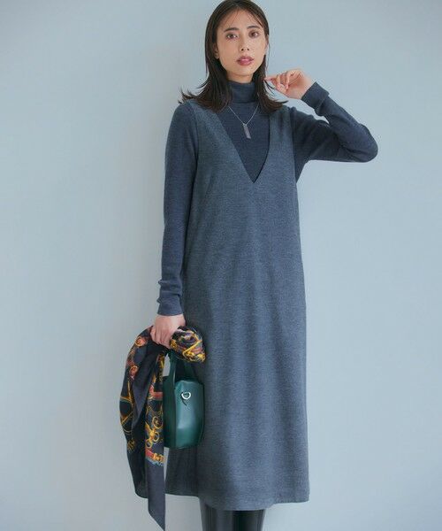 セール】 ウールミルドジャージー ジャンパースカート （ロング