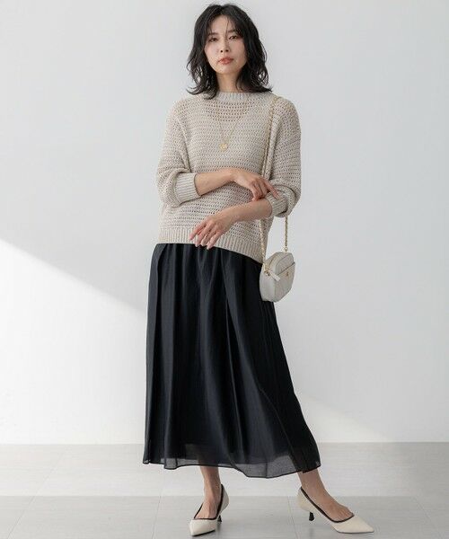 セール】 【洗える】スパングル ボートネック ニット （ニット