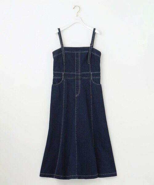 セール】 【洗える】ストレッチライトデニム ワンピース （ロング