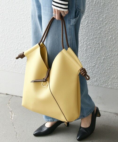 セール】 SHIPS any: バイカラー Vカット トート バッグ （トート