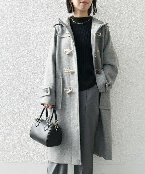 セール】 SHIPS any: メルトン ロング ダッフル コート （ダッフル