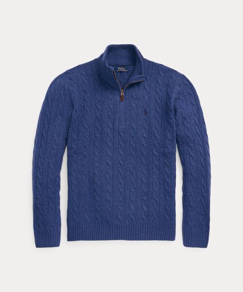 ケーブルニット ウールカシミヤ セーター （ニット・セーター）｜POLO