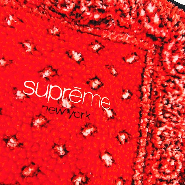 シュプリーム SUPREME ☆AA☆ 19AW Bandana Fleece Neck Gaiter Red