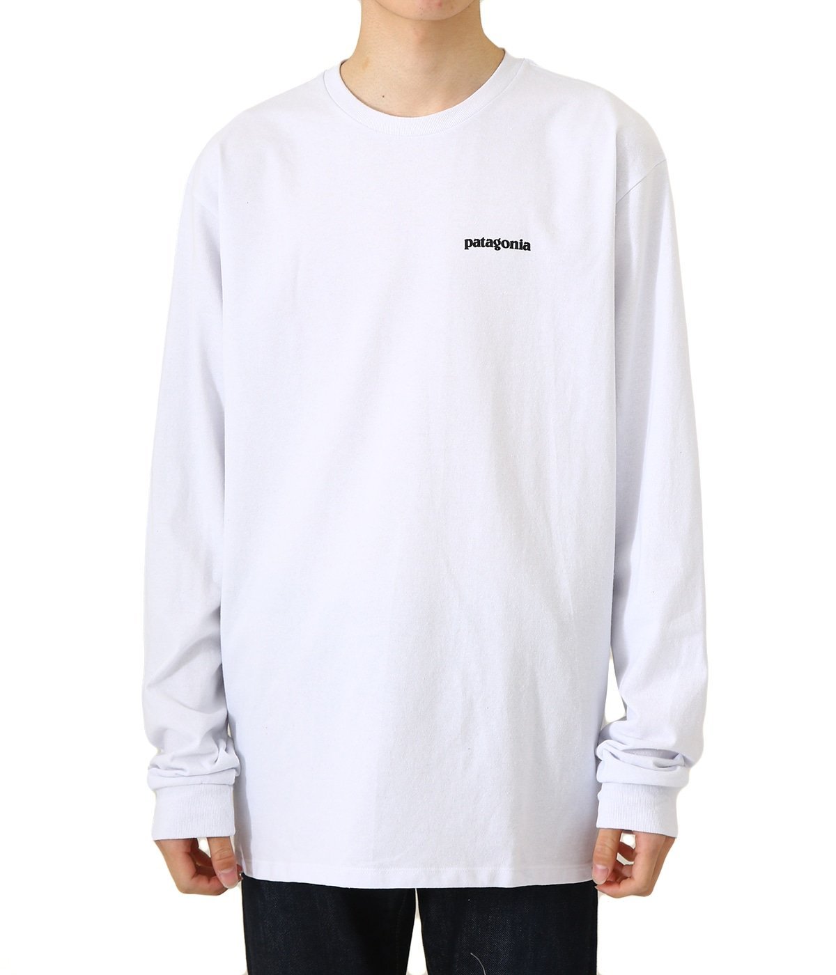 M's L/S P-6 Logo Responsibili-Tee -WHT- | patagonia(パタゴニア