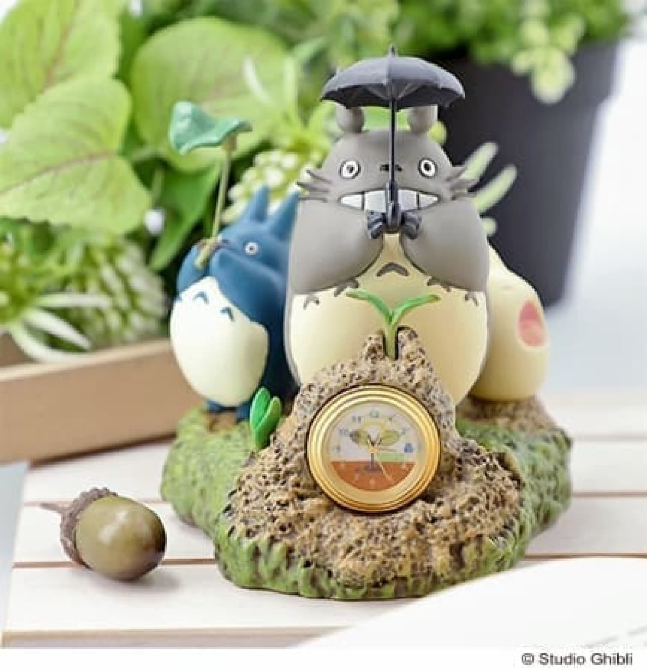 となりのトトロや魔女の宅急便のミニ置時計--360度楽しめるリアルな