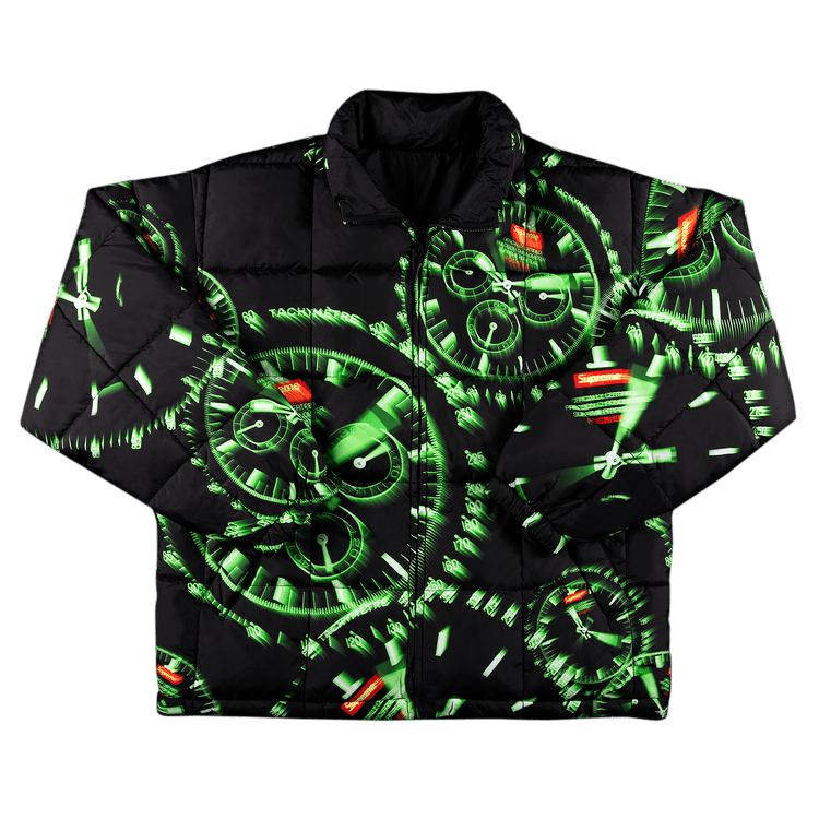 Buy Supreme Watches Reversible Puffy Jacket 'Black' - FW20J30