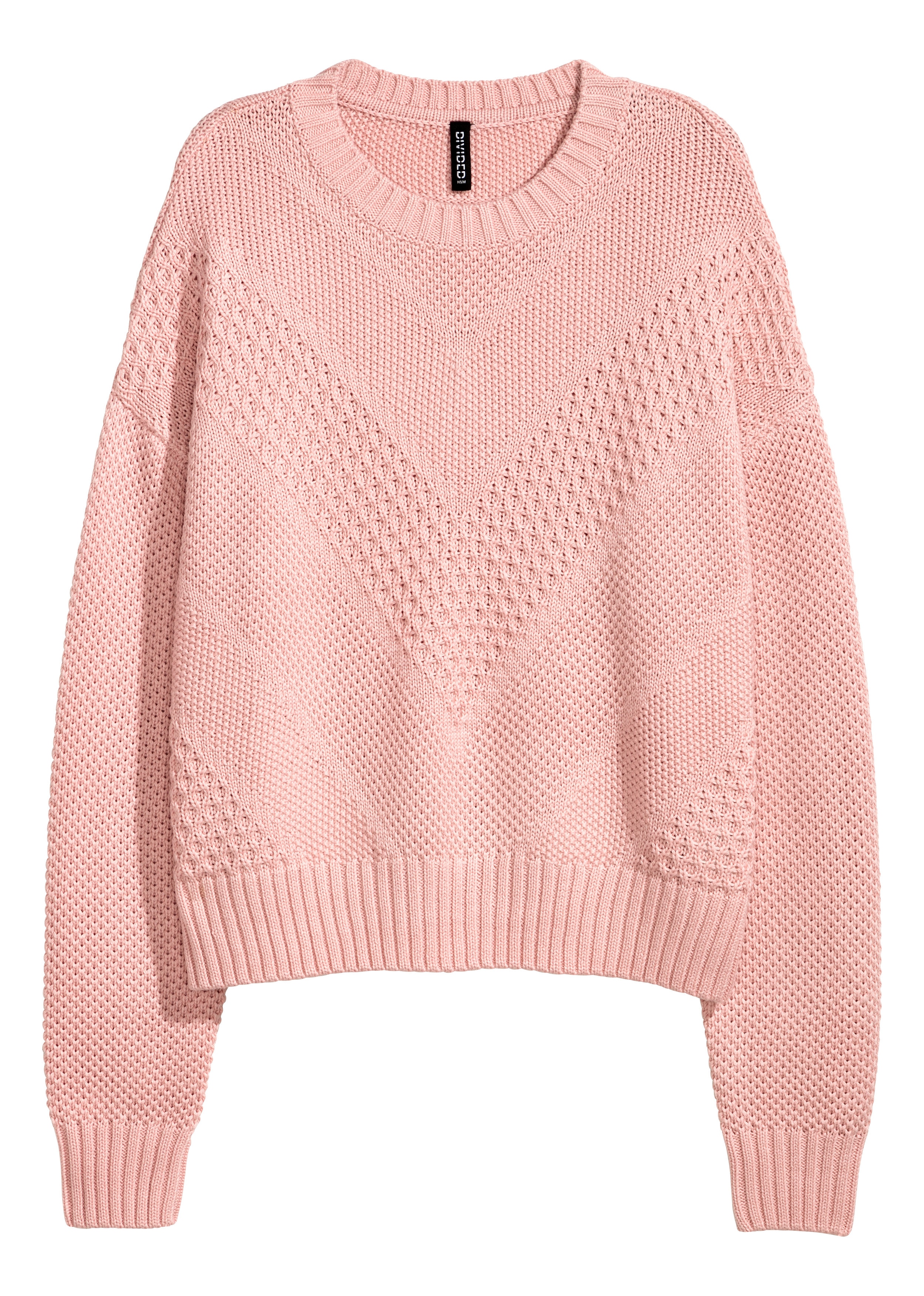 テクスチャードニットセーター - ライトピンク - レディース | H&M JP