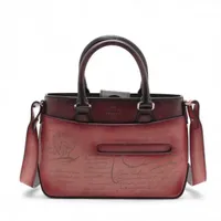 ベルルッティ スクリットアラベスク トゥジュール キャンバス×レザー