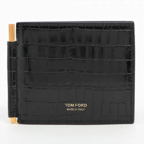 トムフォード クロコ型押し マネークリップ ブラック ABランクの買取