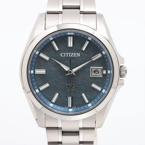 シチズン ザ・シチズン A060-T027351 TI ソーラー 青文字盤 ABランク