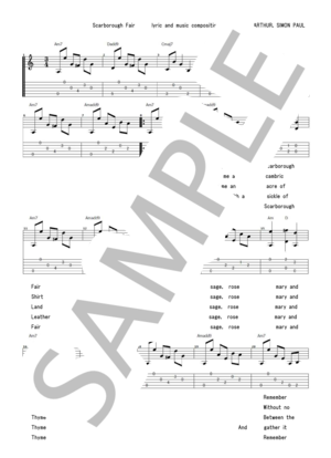 楽譜】時の過ぎゆくままに 沢田研二 コード・歌詞付きタブ譜 / 大野